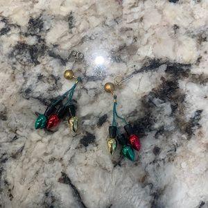 Christmas light earrings